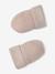 Kit naissance bonnet, moufles et chaussons et son pochon personnalisable beige chiné+écru+rose 18 - vertbaudet enfant 
