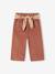 Pantalon bébé en velours côtelé avec ceinture 'léopard' à nouer terracotta 3 - vertbaudet enfant 