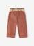 Pantalon bébé en velours côtelé avec ceinture 'léopard' à nouer terracotta 4 - vertbaudet enfant 