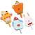 Gâteau en bois happy birthday Multicolore 5 - vertbaudet enfant 