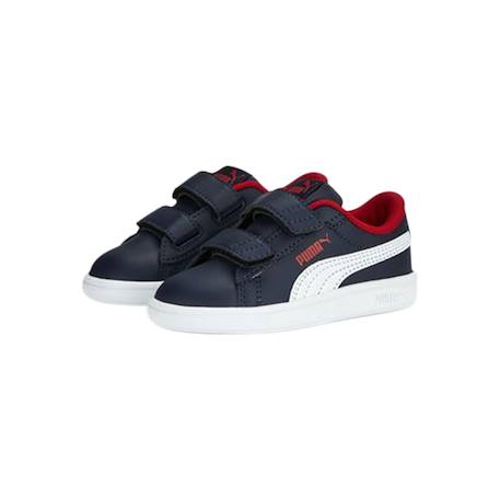 Baskets basses  à scratch Marine puma blanc rouge+Noir blanc 3 - vertbaudet enfant 