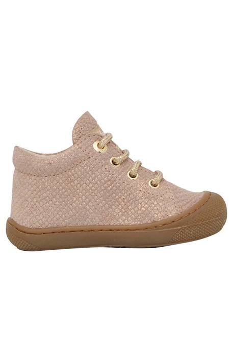Chaussures en suède pailleté cocoon Platine-+Rose clair- 6 - vertbaudet enfant 