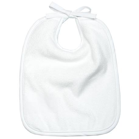 Bavoir à nouer en gaze de coton Jeanne Made in France Beige+Blanc+Bleu+Camel+Écru+Rose+Terracotta+Vert de gris 7 - vertbaudet enfant 