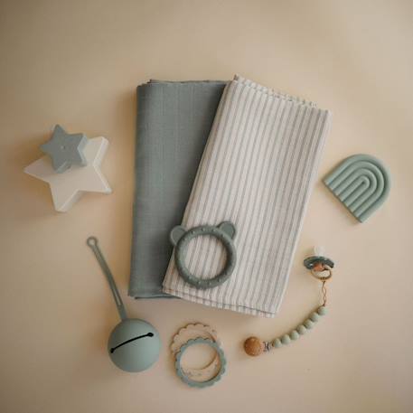 Maxi lange en coton sage (120 x 120 cm) Vert d'eau 3 - vertbaudet enfant 