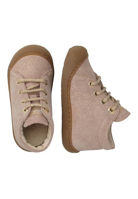 Chaussures en suède pailleté cocoon Platine-+Rose clair- 9 - vertbaudet enfant 