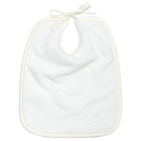 Bavoir à nouer en gaze de coton Jeanne Made in France Beige+Blanc+Bleu+Camel+Écru+Rose+Terracotta+Vert de gris 27 - vertbaudet enfant 