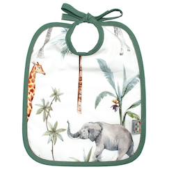 Puériculture-Bavoir à nouer en coton et bambou safari