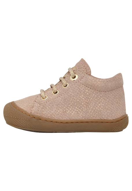 Chaussures en suède pailleté cocoon Platine-+Rose clair- 8 - vertbaudet enfant 