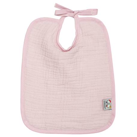 Bavoir à nouer en gaze de coton Jeanne Made in France Beige+Blanc+Bleu+Camel+Écru+Rose+Terracotta+Vert de gris 21 - vertbaudet enfant 