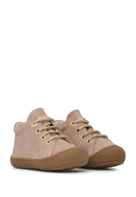 Chaussures en suède pailleté cocoon Platine-+Rose clair- 7 - vertbaudet enfant 