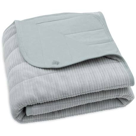 Couverture en jersey velvet rib sea green (75 x 100 cm) Vert d'eau 1 - vertbaudet enfant 