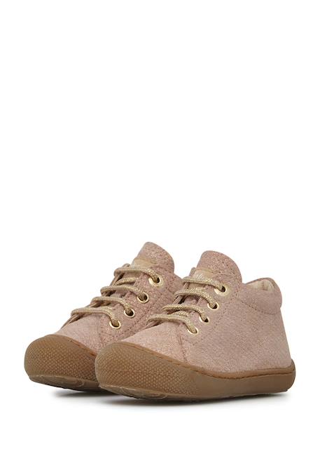 Chaussures en suède pailleté cocoon Platine-+Rose clair- 10 - vertbaudet enfant 