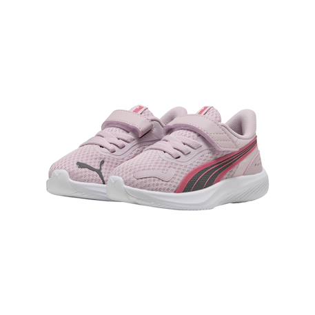 Baskets basses  à scratch Mauve magic rose blanc 3 - vertbaudet enfant 