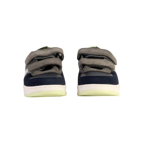 Baskets basses à scratch Khaki+Marine 11 - vertbaudet enfant 