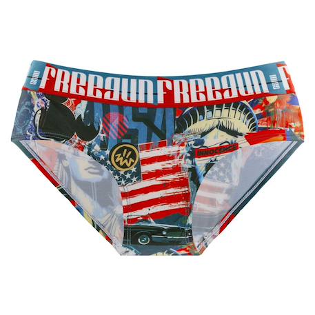 Lot de 4 culottes  pop art Turquoise/noir/rouge 5 - vertbaudet enfant 