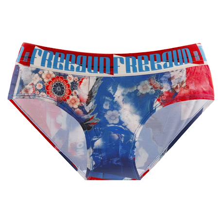 Lot de 4 culottes  pop art Turquoise/noir/rouge 4 - vertbaudet enfant 