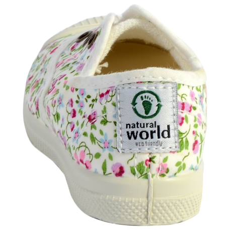 Tennis   ingles liberty tintado  velours Blanco 3 - vertbaudet enfant 