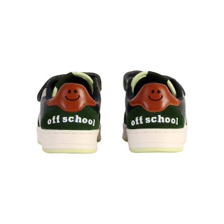 Baskets basses à scratch Khaki+Marine 10 - vertbaudet enfant 
