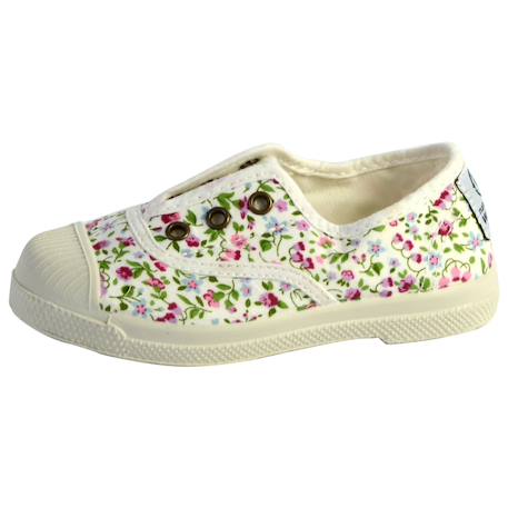 Tennis   ingles liberty tintado  velours Blanco 2 - vertbaudet enfant 