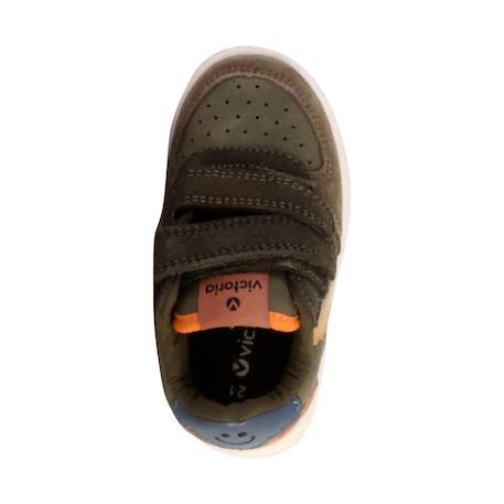 Baskets basses à scratch Khaki+Marine 6 - vertbaudet enfant 