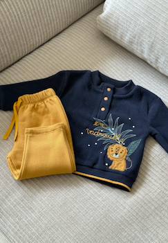 Ensemble enfant sweat en polaire et pantalon en molleton charly  - vertbaudet enfant