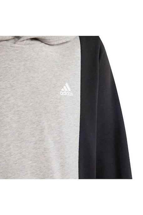 Sweat à capuche coton Blanc / noir / gris 4 - vertbaudet enfant 
