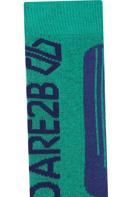 Chaussettes de ski coton Vert vif / denim sombre 3 - vertbaudet enfant 