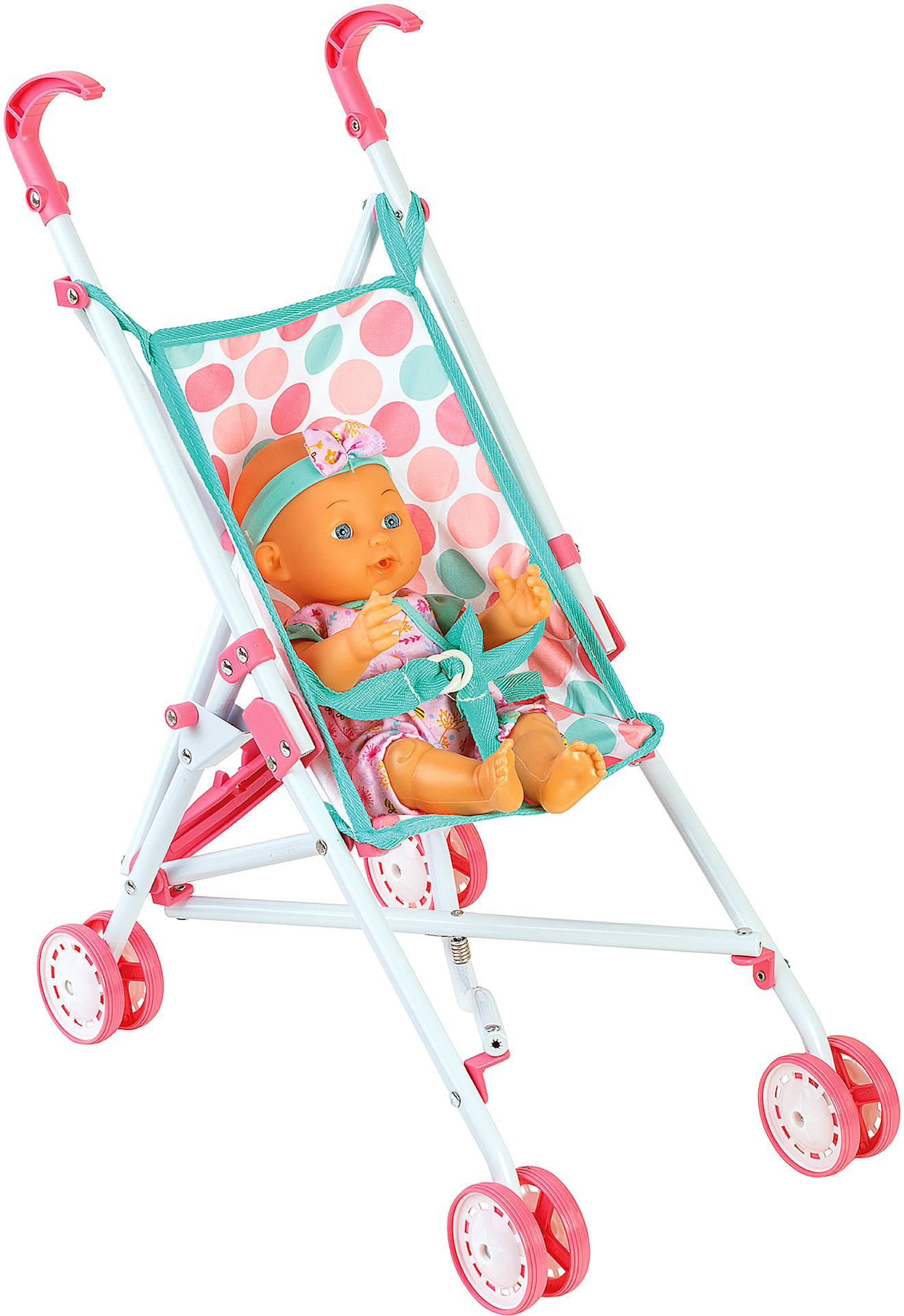 Poussette-canne Pour Poupon – Imprimé étoilé, Pliable, Assise Amovible – Pour Enfant Dès 3 Ans, 1,3 Kg - 8