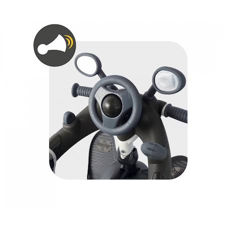 Tricycle baby driver plus gris Gris et noir 6 - vertbaudet enfant 