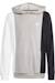 Sweat à capuche coton Blanc / noir / gris 1 - vertbaudet enfant 