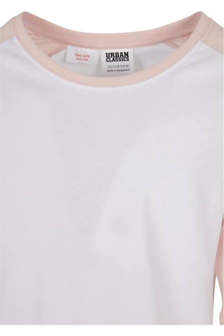 T-shirt coton Blanc / rose 4 - vertbaudet enfant 