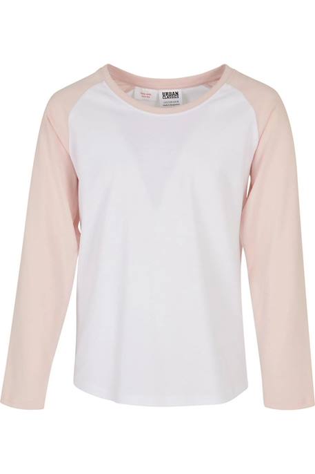 T-shirt coton Blanc / rose 1 - vertbaudet enfant 