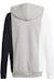 Sweat à capuche coton Blanc / noir / gris 2 - vertbaudet enfant 