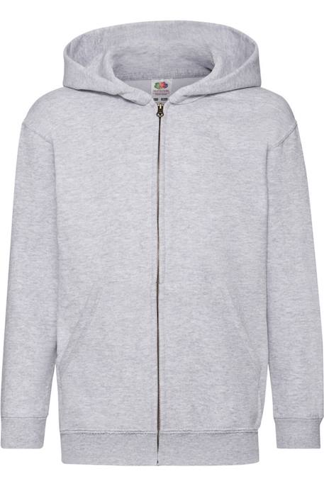 Veste à capuche coton classic Gris chiné 1 - vertbaudet enfant 
