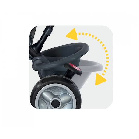 Tricycle baby driver plus gris Gris et noir 4 - vertbaudet enfant 