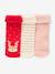 Coffret de 3 paires de chaussettes Noël bébé rose poudré 4 - vertbaudet enfant 