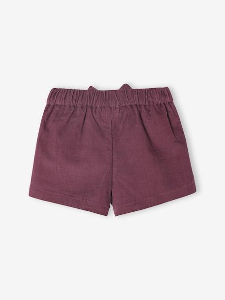 Short bébé en velours côtelé aubergine 2 - vertbaudet enfant 