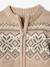 Gilet zippé bébé en maille jacquard beige chiné 3 - vertbaudet enfant 