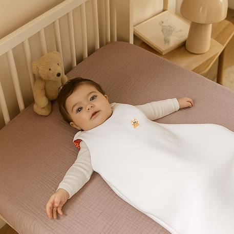 Gigoteuse mi-saison en coton bio saxe Blanc 4 - vertbaudet enfant 