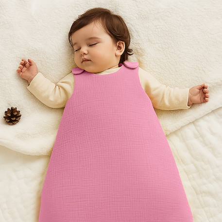 Gigoteuse hiver en coton bio Blanc+Fraise+Honey+Rose+Vert+Vichy 20 - vertbaudet enfant 