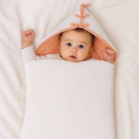 Nid d'ange en coton bio Blanc+Fraise+Honey+Rose+Vert 2 - vertbaudet enfant 