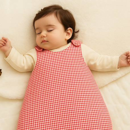 Gigoteuse hiver en coton bio Blanc+Fraise+Honey+Rose+Vert+Vichy 32 - vertbaudet enfant 