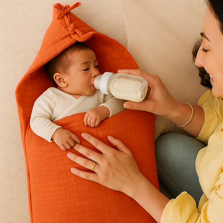 Nid d'ange en coton bio Blanc+Fraise+Honey+Rose+Vert 10 - vertbaudet enfant 