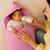 Nid d'ange en coton bio Blanc+Fraise+Honey+Rose+Vert 20 - vertbaudet enfant 