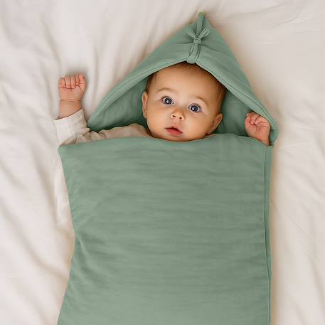 Nid d'ange en coton bio Blanc+Fraise+Honey+Rose+Vert 28 - vertbaudet enfant 