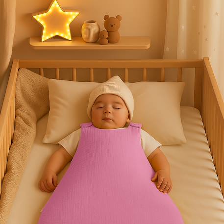 Gigoteuse hiver en coton bio Blanc+Fraise+Honey+Rose+Vert+Vichy 22 - vertbaudet enfant 
