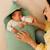 Nid d'ange en coton bio Blanc+Fraise+Honey+Rose+Vert 30 - vertbaudet enfant 