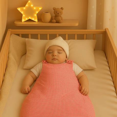 Gigoteuse hiver en coton bio Blanc+Fraise+Honey+Rose+Vert+Vichy 36 - vertbaudet enfant 