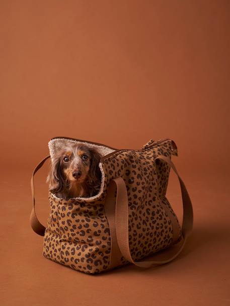 Sac de transport pour chat et chien marron imprimé 2 - vertbaudet enfant 