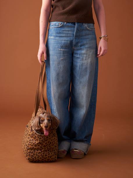 Sac de transport pour chat et chien marron imprimé 3 - vertbaudet enfant 